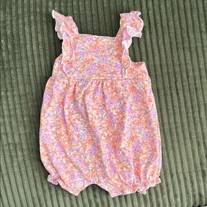 Floral Pink Baby Romper